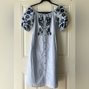 Zara Floral Off Shoulder Dress ASO Kate Middleton